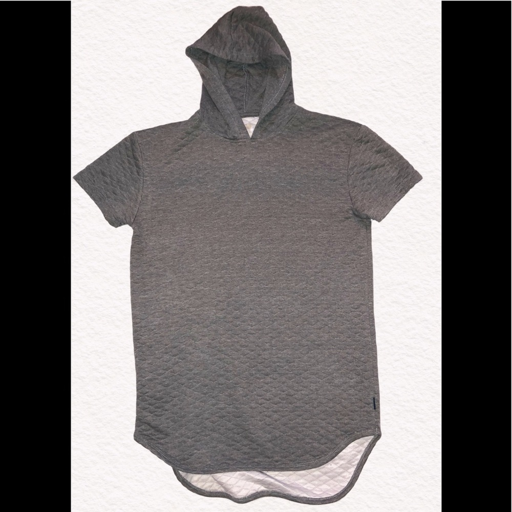 Short Sleeved Gray Hoodie